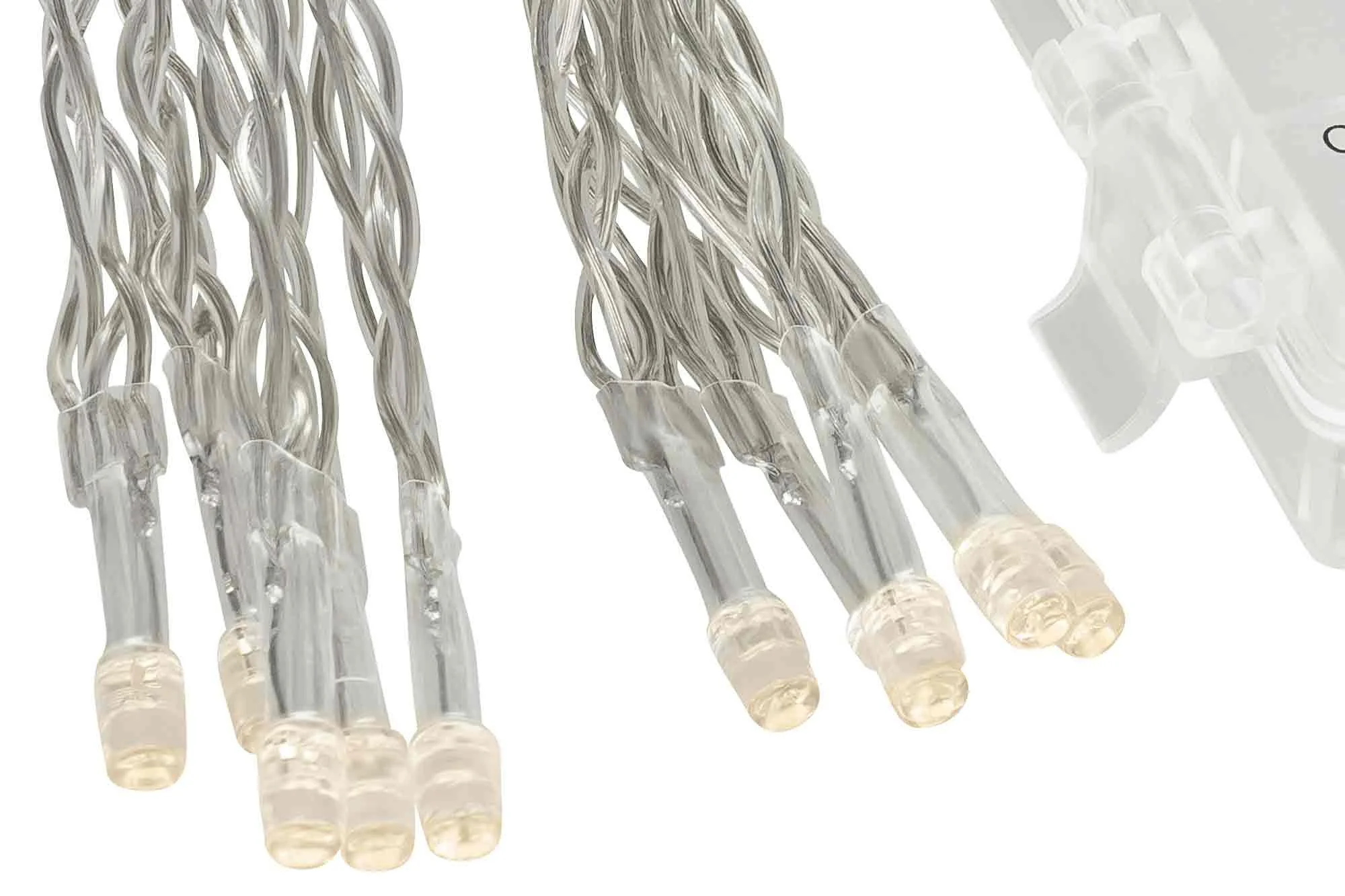 LED-Lichterkette für Außen – 1,35 m, 10 warmweiße LEDs, Batteriebetrieb